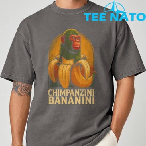 Chimpanzini Bananini - Funny Italian Brainrot Kids Meme T-Shirt - Image 6