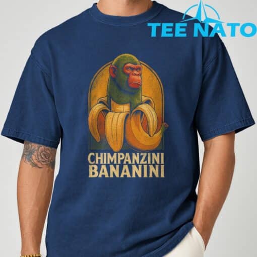 Chimpanzini Bananini - Funny Italian Brainrot Kids Meme T-Shirt - Image 8