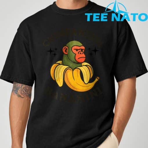 Chimpanzini Bananini Funny meme T-Shirt - Image 9