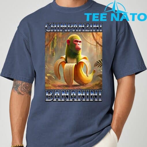 Chimpanzini Bananini Italian Brainrot Meme T-Shirt - Image 3