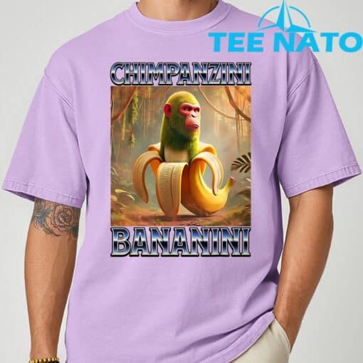 Chimpanzini Bananini Italian Brainrot Meme T-Shirt - Image 4