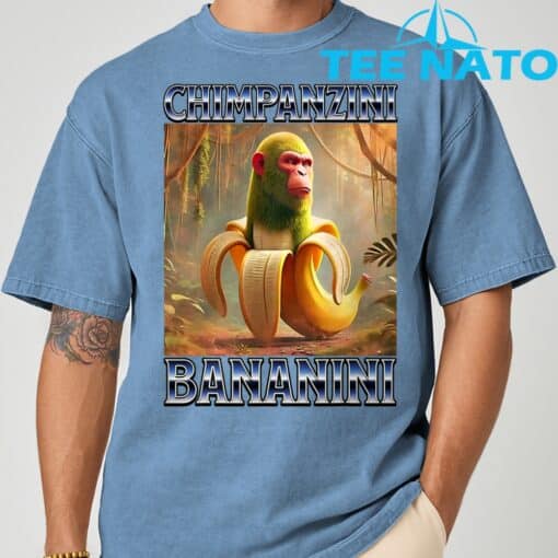Chimpanzini Bananini Italian Brainrot Meme T-Shirt - Image 2