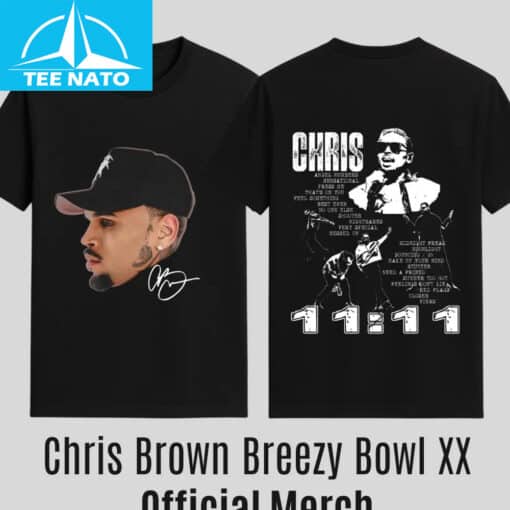 Chris Brown 11:11 Album Tracklist Black Shirt - Image 2