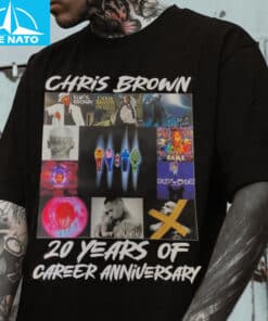Chris Brown 20 Years of Career Anniversary Album Cover Shirt2