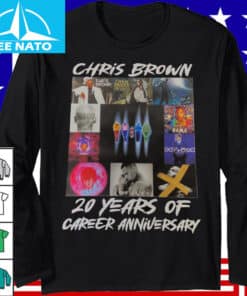 Chris Brown 20 Years of Career Anniversary Album Cover Shirt3