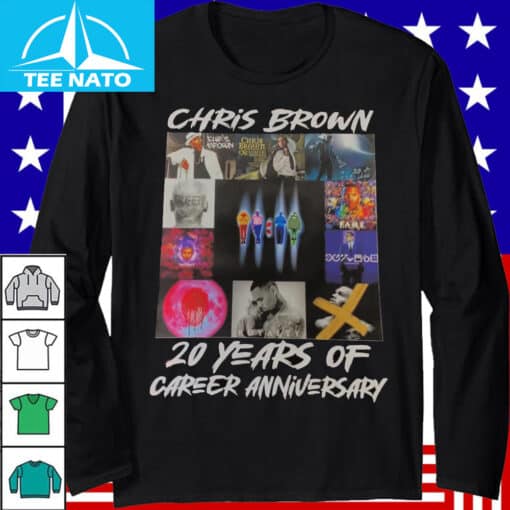 Chris Brown 20 Years of Career Anniversary Album Cover Shirt - Image 4