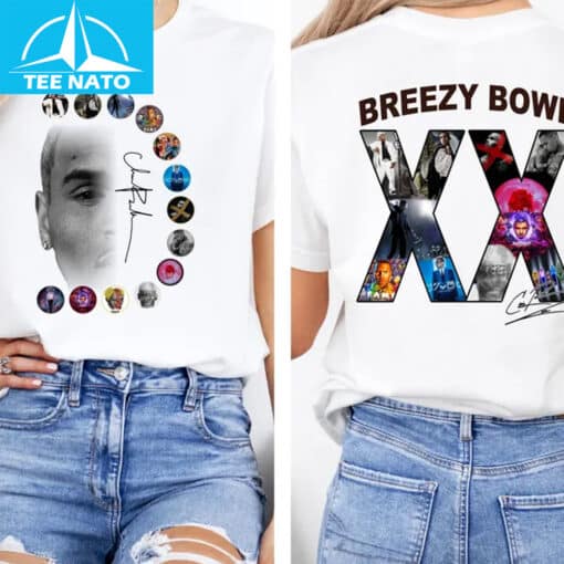 Chris Brown Breezy Bowl XX Album Covers Graphic Shirt - Image 2
