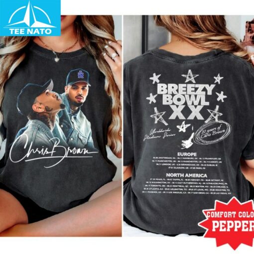 Chris Brown Breezy Bowl XX Concert 2025 Shirt - Image 3