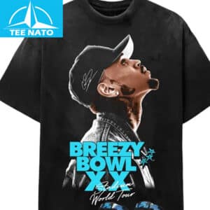 Chris Brown Breezy Bowl XX Concert 2025 Tour Shirt1