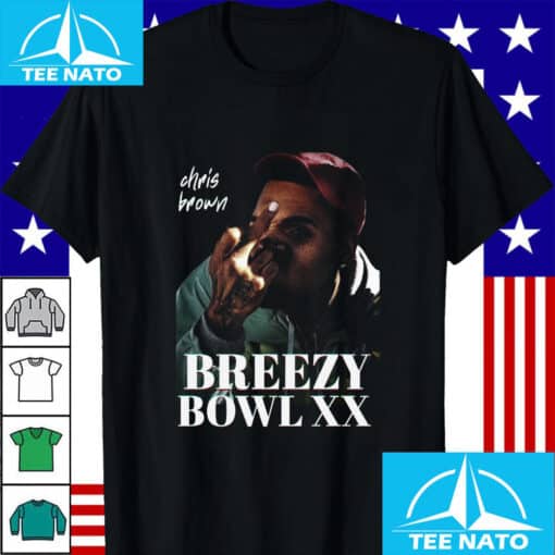 Chris Brown Breezy Bowl XX Flipping Off Graphic Shirt - Image 2