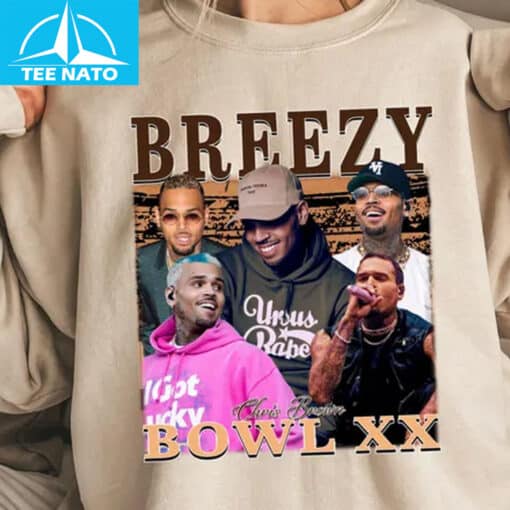 Chris Brown Breezy Bowl XX Photo Collage Shirt - Image 3