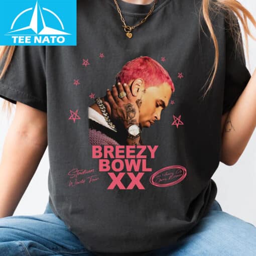 Chris Brown Breezy Bowl XX Stadium World Tour Shirt - Image 3