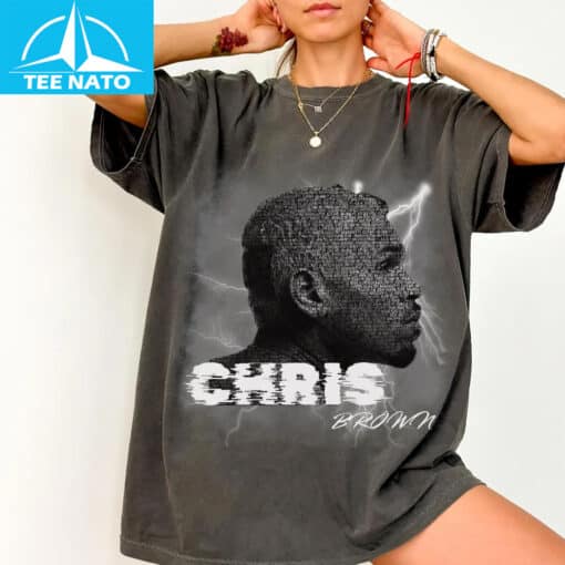Chris Brown Lightning Graphic Music Fan Shirt