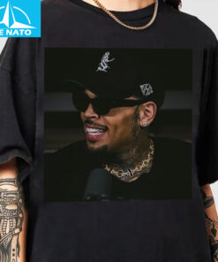 Chris Brown Smiling Cap and Sunglasses Shirt3