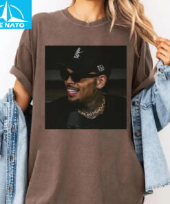 Chris Brown Smiling Cap and Sunglasses Shirt4