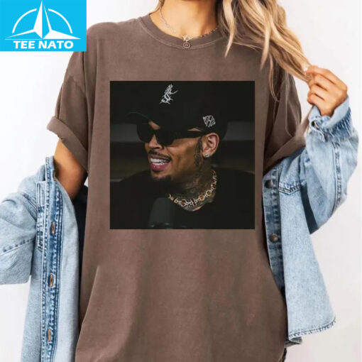 Chris Brown Smiling Cap and Sunglasses Shirt - Image 5