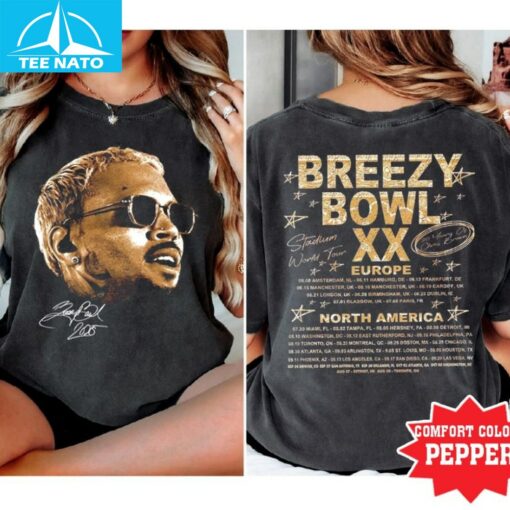 Chris Brown Tour 2025 Vintage Shirt - Image 3