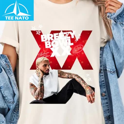 Chris Brown Tour Breezy Bowl XX V2 Vintage Shirt - Image 2