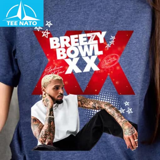 Chris Brown Tour Breezy Bowl XX V2 Vintage Shirt - Image 4