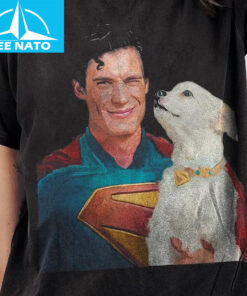 Clark Kent and Krypto Dog Vintage 90s Style Graphic Shirt2