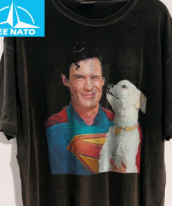 Clark Kent and Krypto Dog Vintage 90s Style Graphic Shirt3