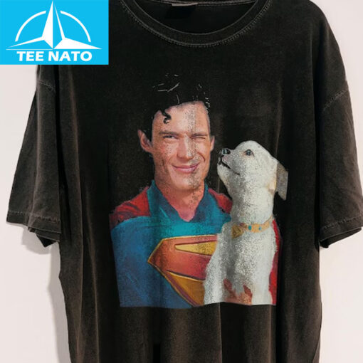 Clark Kent and Krypto Dog Vintage 90s Style Graphic Shirt - Image 4