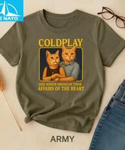 Coldplay 2025 North American Tour Affairs Of The Heart Cats Shirt3