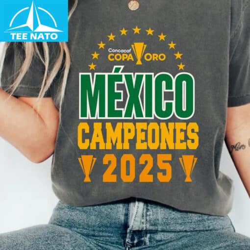 Concacaf Copa Oro Mexico Campeones 2025 Soccer Shirt - Image 2