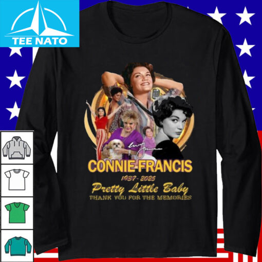 Connie Francis 1937 2025 Pretty Little Baby Memories Shirt - Image 2