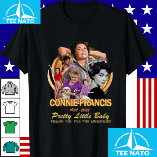 Connie Francis 1937 2025 Pretty Little Baby Memories Shirt - Image 3