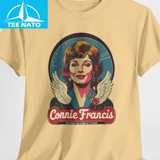 Connie Francis My Heart Has A Mind Of Its Own Angel Shirt - Image 2