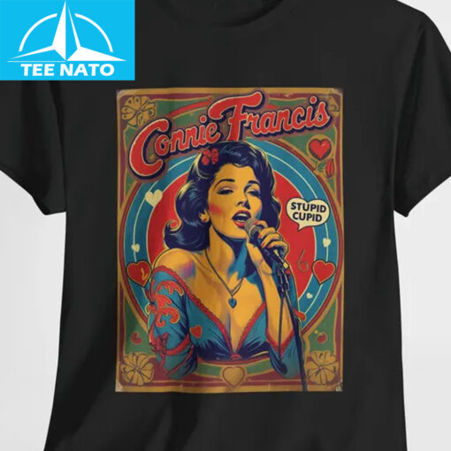 Connie Francis Stupid Cupid Vintage Graphic Shirt - Image 2