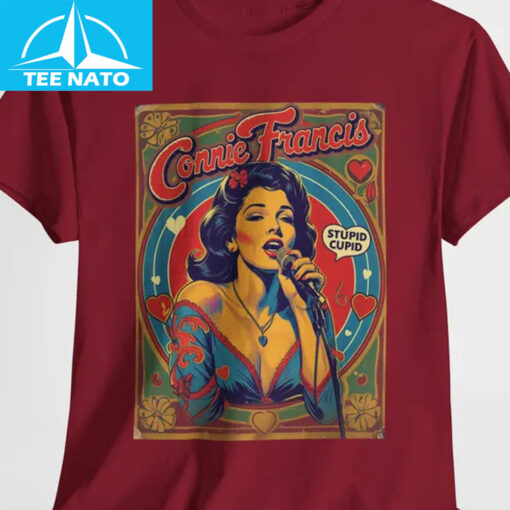 Connie Francis Stupid Cupid Vintage Graphic Shirt - Image 3