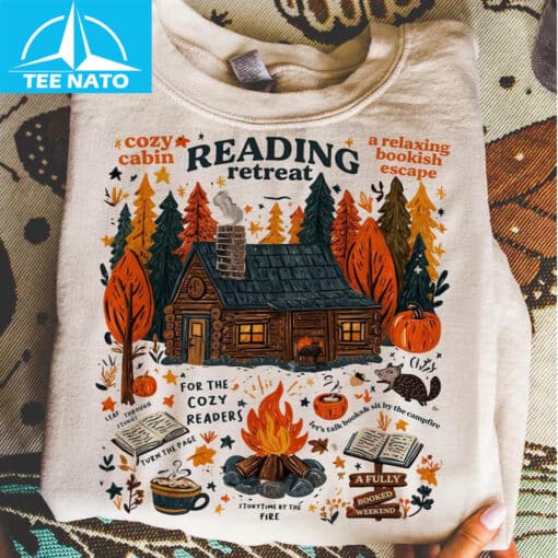 Cozy Cabin Reading Retreat Shirt - Image 2