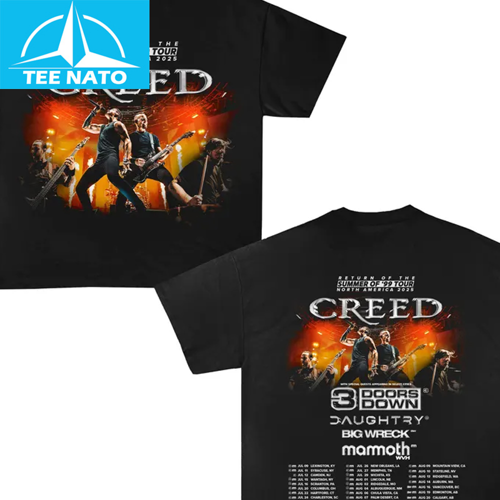 Creed Band 2025 Tour Summer of ’99 Tour Shirt