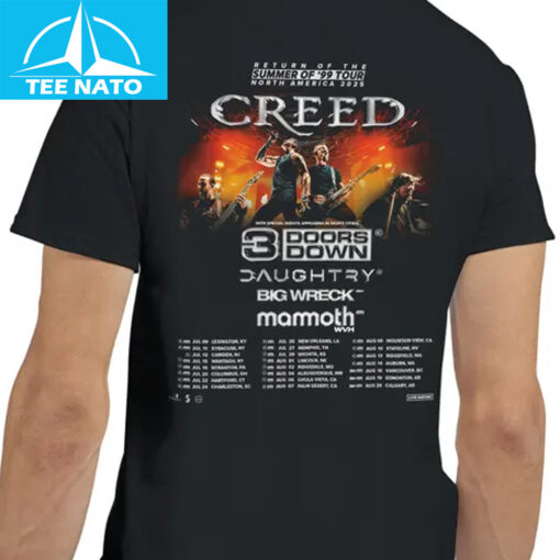 Creed Band 2025 Tour Summer of ’99 Tour Shirt - Image 3