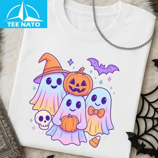 Cute Ghost Family Halloween Shirt - Image 2