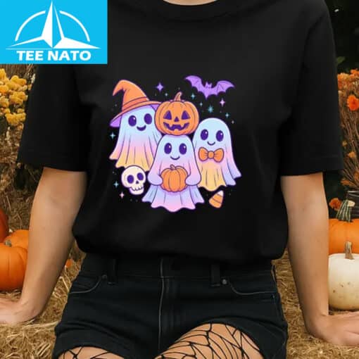 Cute Ghost Family Halloween Shirt - Image 3