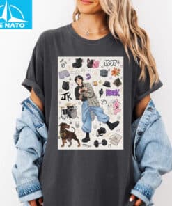 Cute Jungkook BTS Doodle Collage Shirt