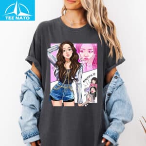 Cute Kpop Jisoo Comic Style Shirt4