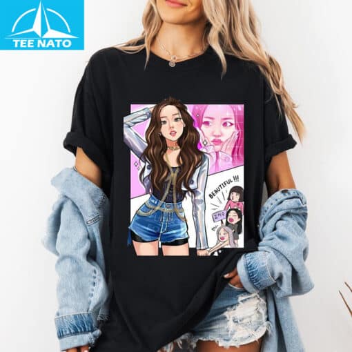 Cute Kpop Jisoo Comic Style Shirt
