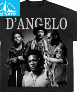 DAngelo Vintage Style RB Soul Music Collage Shirt1