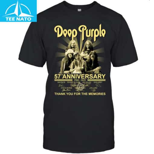 Deep Purple 57th Anniversary 1968-2025 Thank You For The Memories Band Shirt