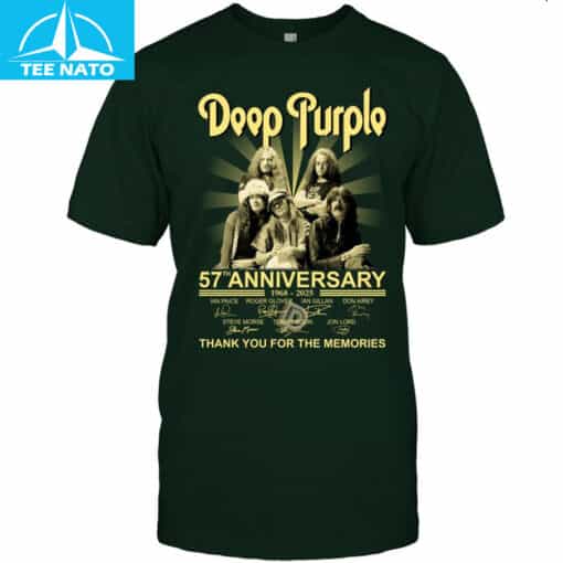 Deep Purple 57th Anniversary 1968-2025 Thank You For The Memories Band Shirt - Image 3