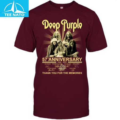 Deep Purple 57th Anniversary 1968-2025 Thank You For The Memories Band Shirt - Image 4