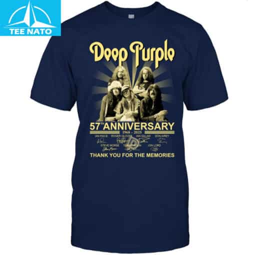 Deep Purple 57th Anniversary 1968-2025 Thank You For The Memories Band Shirt - Image 5