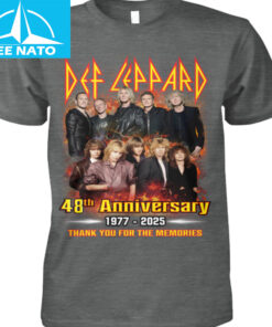 Def Leppard 48th Anniversary 1977 2025 Thank You For The Memories Band Shirt1