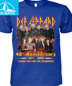 Def Leppard 48th Anniversary 1977 2025 Thank You For The Memories Band Shirt2