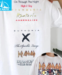Def Leppard Album Titles Band Graphic Shirt3