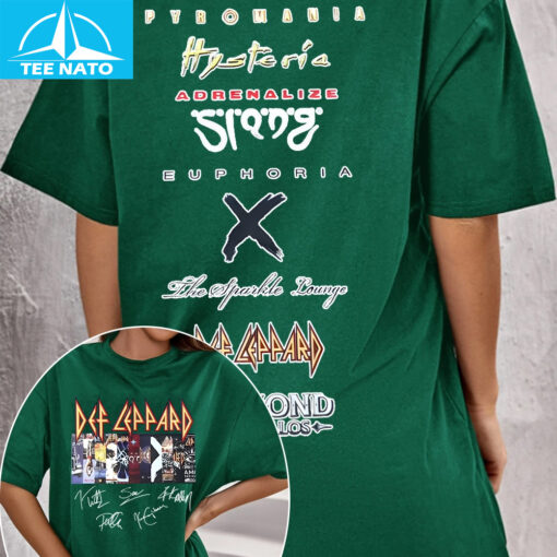 Def Leppard Album Titles Band Graphic Shirt - Image 4